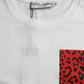 Dolce & Gabbana White Red Leopard Cotton Crew Neck T-shirt