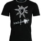 Dolce & Gabbana Black Sacred Heart Cotton Crew Neck T-shirt