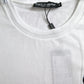 Dolce & Gabbana White Logo Patch Cotton Crew Neck T-shirt