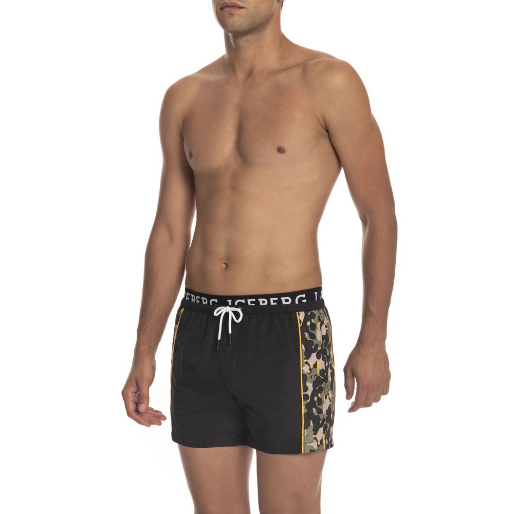 Iceberg Black Polyester Men Swimwear