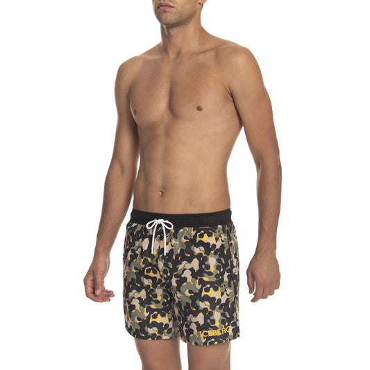 Iceberg Army Polyester Men Swim Trunk