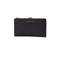 Michael Kors Jet Set Travel Black Leather Large Double Zip Wristlet Wallet