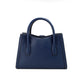 Michael Kors Gabby Small Navy Faux Leather Top Zip Satchel Crossbody Purse