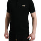 Dolce & Gabbana Black Logo Collared Short Sleeves Polo T-shirt