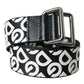 Dolce & Gabbana Black Leather Silver Buckle Canvas Belt