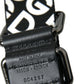 Dolce & Gabbana Black Leather Silver Buckle Canvas Belt