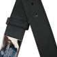 Dolce & Gabbana Black Leather Silver Logo Metal Buckle Belt