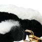 Dolce & Gabbana Black White Lapin Fur Accessory Shoulder Strap