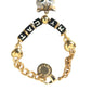 Dolce & Gabbana Gold Tone Brass Chain MY CAT Heart Bracelet