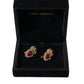 Dolce & Gabbana Sterling Silver Gold Plated Red Crystals Jewelry Earrings