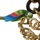 Dolce & Gabbana Gold Brass Chain Crystal Pearl PARROT Pendant Necklace