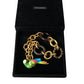 Dolce & Gabbana Gold Brass Chain Crystal Pearl PARROT Pendant Necklace