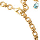 Dolce & Gabbana Gold Brass Chain Crystal Bee Pendant Charm Necklace