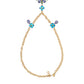 Dolce & Gabbana Gold Brass Chain Crystal Floral Pendant Charm Necklace