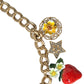 Dolce & Gabbana Gold Chain Rose Cross Strawberry Star Pendant Necklace