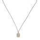 Dolce & Gabbana Silver Tone Brass Chain Tag Bead Crown Pendant Necklace