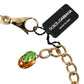 Dolce & Gabbana Gold Brass Chain Crystal Lemon Lily Pendant Necklace