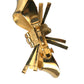 Dolce & Gabbana Gold Tone Brass Bow Crystal Women Hair Clip