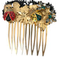 Dolce & Gabbana Gold Brass Crystal Lady Bug Women Hair Comb