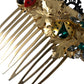 Dolce & Gabbana Gold Brass Crystal Lady Bug Women Hair Comb