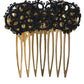 Dolce & Gabbana Gold Brass Crystal Lady Bug Women Hair Comb