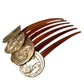 Dolce & Gabbana Gold Tone Brass Coins Plastic Women Hair Comb