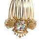 Dolce & Gabbana Gold Brass Crystal Heart Women Hair Comb