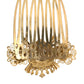 Dolce & Gabbana Gold Brass Crystal Heart Women Hair Comb