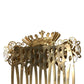 Dolce & Gabbana Gold Brass Crystal Heart Women Hair Comb