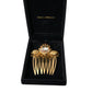 Dolce & Gabbana Gold Brass Crystal Heart Women Hair Comb