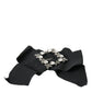 Dolce & Gabbana Black Swarovski Crystal Embellished Hair Clip