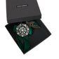 Dolce & Gabbana Green Satin Bird Crystal Women Hair Clip