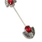 Dolce & Gabbana 925 Sterling Silver Crystals Pin Collar Brooch