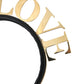 Dolce & Gabbana Black Gold Brass LOVE Crown Tiara Women Hairband Diadem