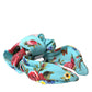 Dolce & Gabbana Turquoise Floral Applique Silk Women Headband Diadem