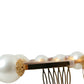 Dolce & Gabbana White Faux Pearl Crystal Embellished Headband Diadem