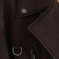 Dolce & Gabbana Brown Coat Short Biker Wool Jacket