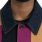 Dolce & Gabbana Multicolor Patchwork Cotton Collared Jacket