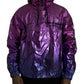 Dolce & Gabbana Pink Purple Ombre Hooded Pullover Sweatshirt Jacket