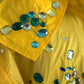 Dolce & Gabbana Yellow Crystal Embellished Hooded Jacket