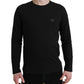 Emporio Armani Black Logo Long Sleeves Underwear Pullover Sweater