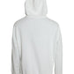 Dolce & Gabbana White Cotton Hooded Sweatshirt Pullover Sweater