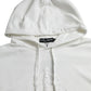 Dolce & Gabbana White Cotton Hooded Sweatshirt Pullover Sweater