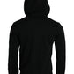 Dolce & Gabbana Black Cotton Hooded Pullover Sweater