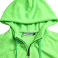 Dolce & Gabbana Neon Green Hooded Full Zip Top Sweater