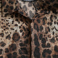 Dolce & Gabbana Brown Leopard Button Down Casual Shirt