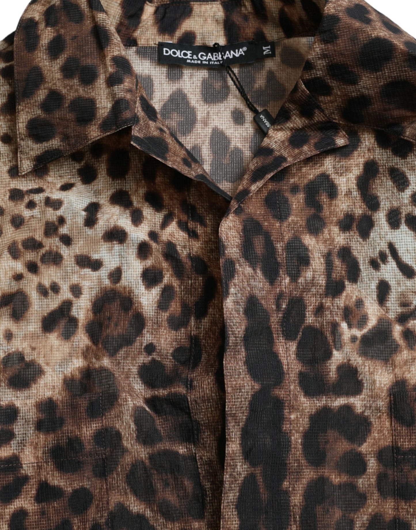 Dolce & Gabbana Brown Leopard Button Down Casual Shirt