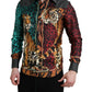 Dolce & Gabbana Multicolor Tiger Button Down Casual Shirt