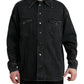 Dolce & Gabbana Black Cotton Long Sleeve Denim Casual Shirt