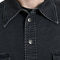 Dolce & Gabbana Black Cotton Long Sleeve Denim Casual Shirt